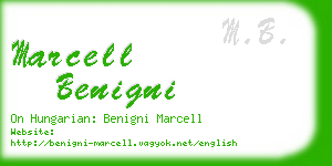 marcell benigni business card